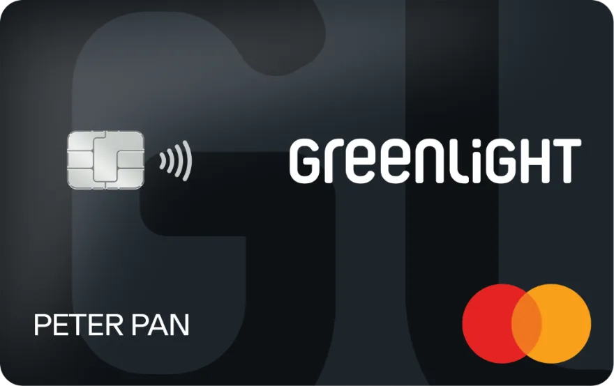 Greenlight debit card personalized for Peter Pan